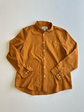 Original Penguin Men’s Casual Button-Down Shirt in Mustard